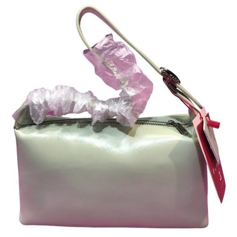 Foxer handbag shoulder Pursebag sage green‎ faux leather chain strap new medium